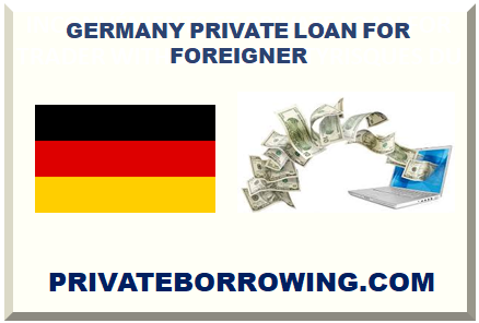 GERMANY PRIVATE LOAN FOR FOREIGNER