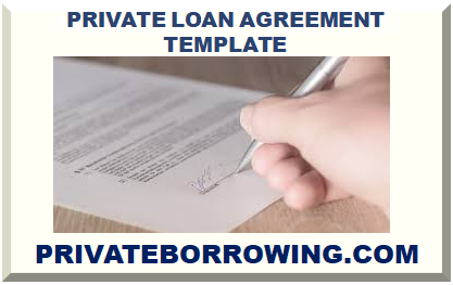 PRIVATE LOAN AGREEMENT TEMPLATE