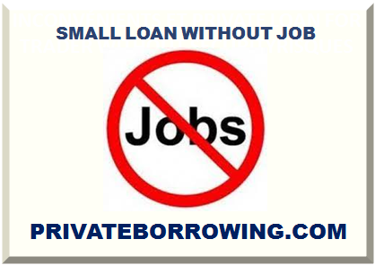 SMALL LOAN WITHOUT JOB